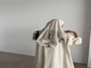 عباية لينن كلوش مطرزة بخيوط الصوف