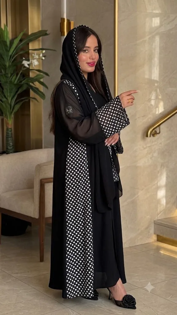 عباية شيفون منقط (50, دوام)