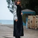  قماش أسود ناعم بانسيابية راقية 