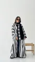 Black and White Reversible Abaya